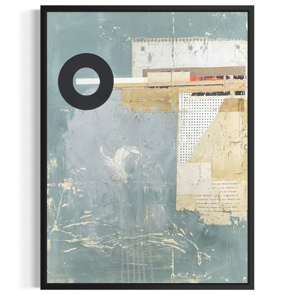 Original Mixed Media Modern Art Collage Painting 18x24 "Ingeminate" Signed